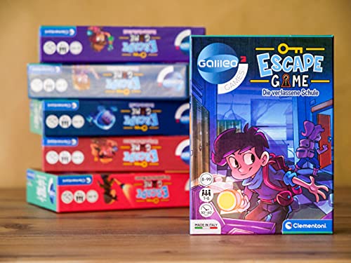 Clementoni 59228 Escape Game – Die verlassene Schule, Gesellschaftsspiel zum Knobeln & Rätseln, inkl. Hinweiskarten und Requisiten, ideal als Geschenk, Familienspiel ab 8 Jahren, 11.2 x 15.6 x 3.2 – Bild 7