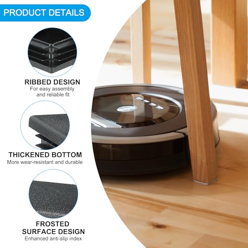 Image of PATIKIL Rectangle Plastic Hole Plugs 1x0.6inch, 10 Pack Tubing Insert End Cap for Rectangle Metal Tubing Furniture Chair Leg Fence Post Pipe, Black