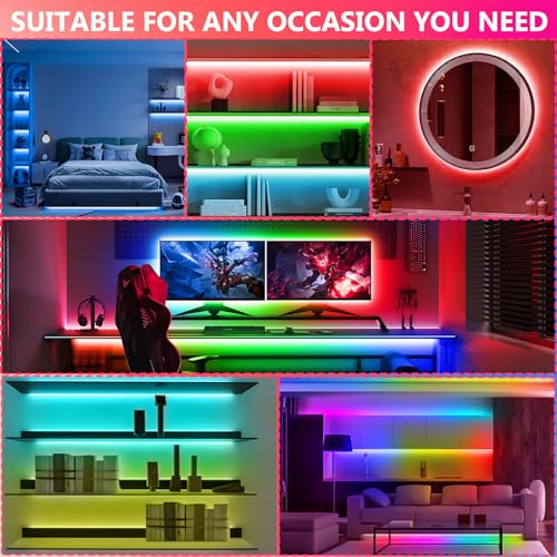 Tira LED RGB 65.6 pies con control remoto IR y 12V miniatura 7