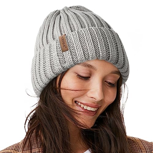 FURTALK Winter Hats for Women Fleece Lined Beanie Knit Chunky Womens Snow Cap