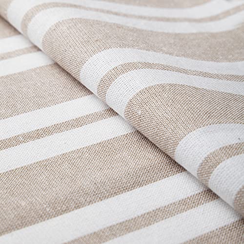 Best Sofa Material for Eczema: Soft, Hypoallergenic Fabric Choices Explained 5 Encasa XO Furnishing Fabric 150 cm (60 inch) - Franca Beige Stripes - Woven Cotton Sofa Chair Unstitched Cloth Material for Curtain, Cushion, Upholstery, Bedcover - 1 Meter Multiple, Striped