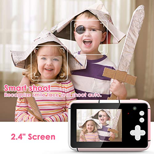 XDDIAS Kinder Kamera, DigitalKamera mit 32GB SD Karte und 2,4'' Bildschirm, Wiederaufladbar Spielzeug Digital Camcorder… – Bild 5