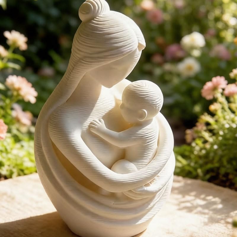 2Pcs Mother Artistic Figurines, Emotional Sculpture Ornament for Bedroom Living Room Interior Ambiance Decoration image 5