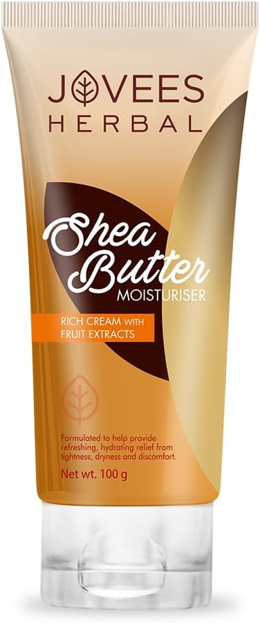Jovees Herbal Shea Butter Moisturizer For Women/Men | Size: 100gm x Pack of 1 | With Shea Butter & Fruit Extracts | Reduces Skin Inflammation | For Normal & Dry Skin | Hydrates & Anit Ageing