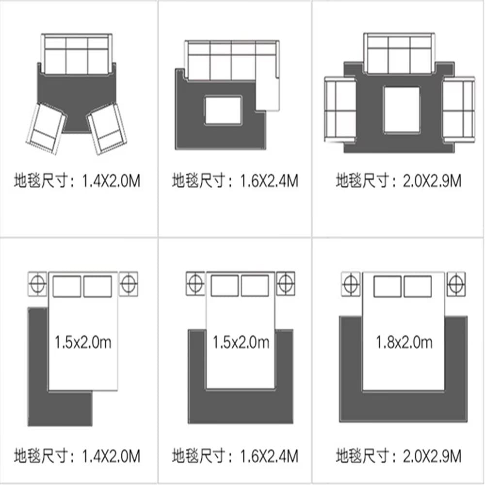 Tris Tappeti Camera Da Letto Sicuro e privo di formaldeide tapetto cucina moderni tappeto su misura tappeti da salotto160X250cm