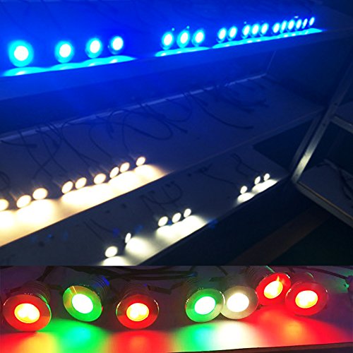 Cnbrighter Led Underwater Pool Lights, 3W 12V-24V Dc, Ip68 Waterproof, Stainless Steel Aluminum, Lamp For Inground Swimming Pools Ponds Fountains Steps (Blue) #TOP2