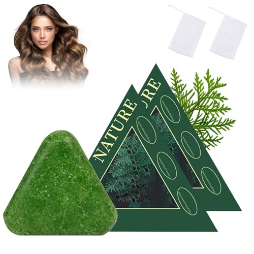 Nature Triangle Shampoo Bar, Nature Seven Green Soap Shampoo, Usman Grass Shampoos Bar, Calming &...