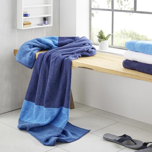 Serviette de sauna xxl Dyckhoff bleu 100x200 drap de relaxation