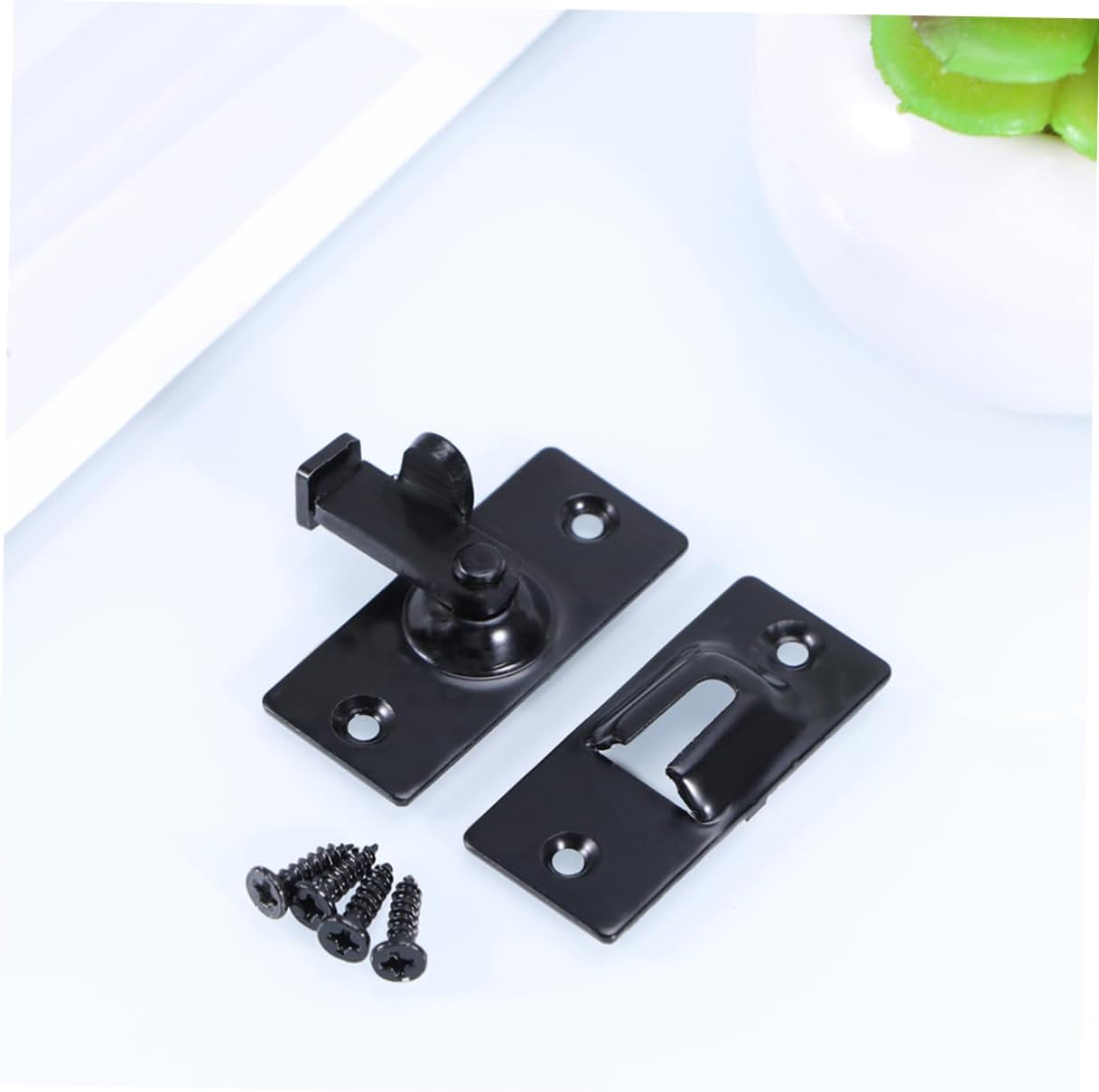 Gate Bolt,Door Bolt Snib, 2 Pcs 90 Barn Door Locks and Latches Heavy Duty Bifold Door Lock Sliding Door Lock Sliding Door Bolt 90 Degree Door Lock Curved Screen 90 Degree Door Latch Door Lock Door Car