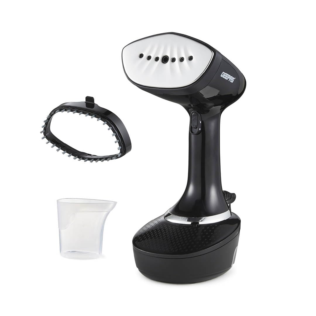 GEEPAS 1500W Handheld Garment Steamer - Vertical Steaming - 400ml Tank - Black