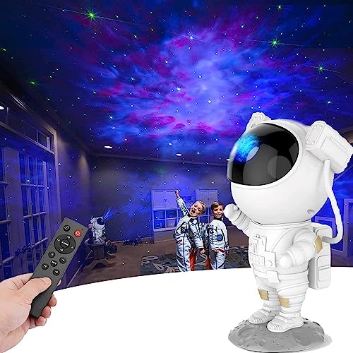 Image of Desidiya Plastic Astronaut Galaxy Projector with Remote Control - 360 Adjustable Timer Kids Astronaut Nebula Night Light (Corded Electric) LED, Multicolor