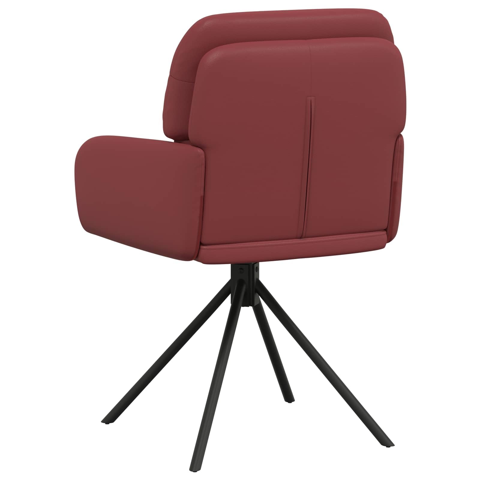 Lot de 2 chaises pivotantes en cuir synthétique Bordeaux 59 x