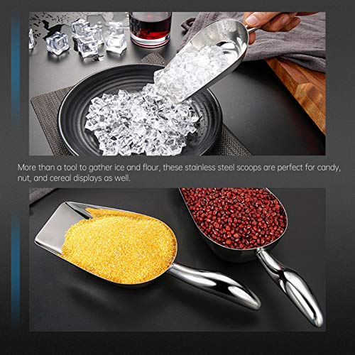 Colher de gelo de aço inoxidável YARDWE de metal para doces e farinha de pipoca para festa de casame