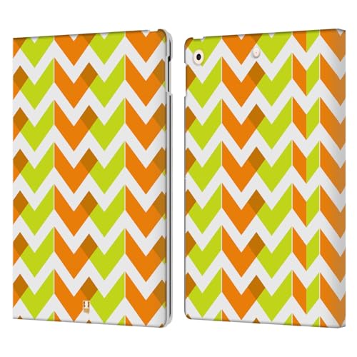 Protection iPad 10.2 cuir zigzag orange pour vos voyages et loisirs