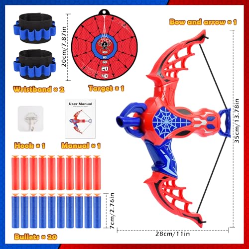Miniatura 6 de Juguetes Para Niños 3 4 5 6 7 8 Años, Juguete De Flecha Y Arco 3-8 Años Araña Juguetes 4-8 Años Niño Regalo Niño 3-7 Años Spider Juegos Al Aire Libre Para Niños 3-8 Años Regalos Pascua Araña Juegos