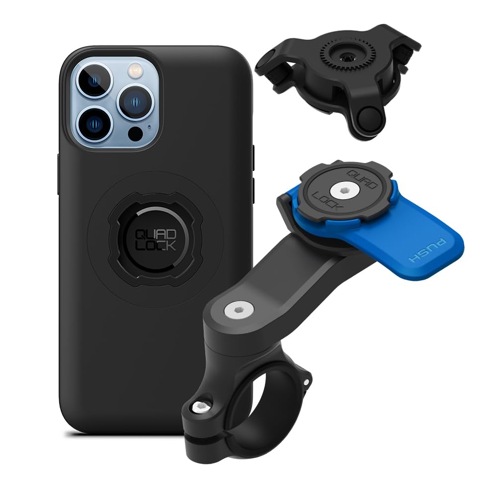 Quad Lock Motorcycle Handlebar Phone Mount Kit with Vibration Dampener and iPhone 13 MAG Case — view 30