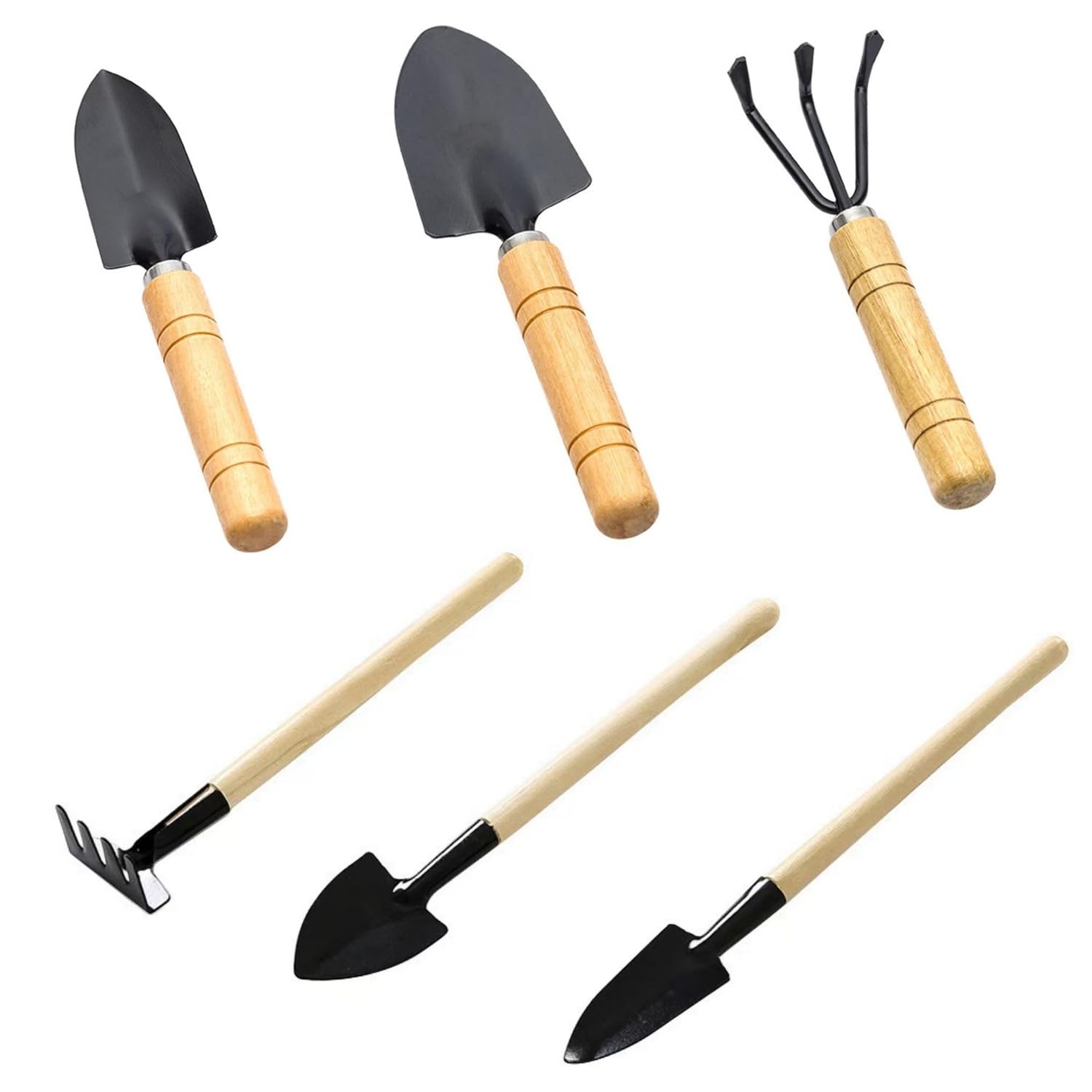 Herramientas de jardinería mini,6 Piezas herramientas multifunción para jardín,mini pala y rastrillo para plantas,material de pequeño para Jardinería Interiores y Exteriores