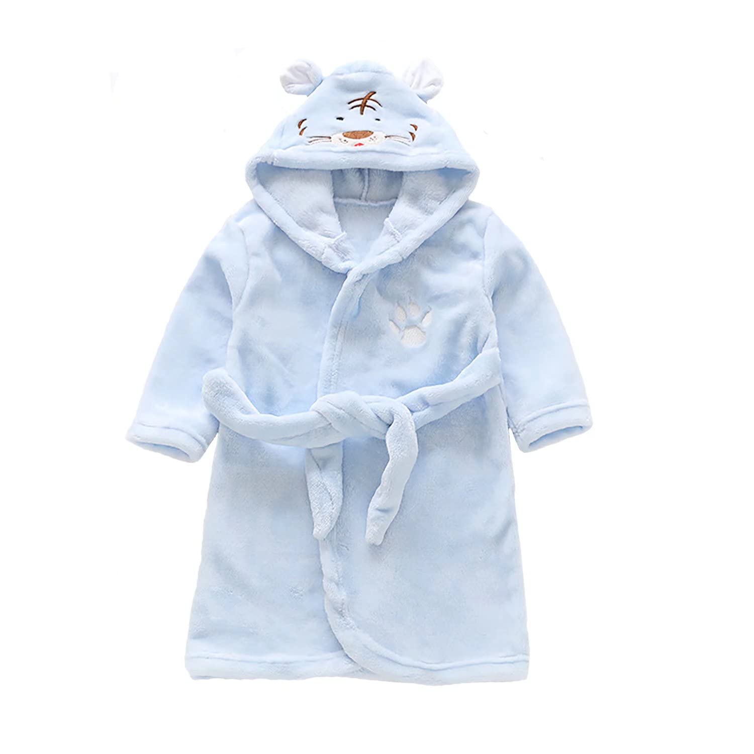 JUNG KOOK Toddler Baby boys Girls Cartoon Bathrobe Flannel Robe Winter Night-robe
