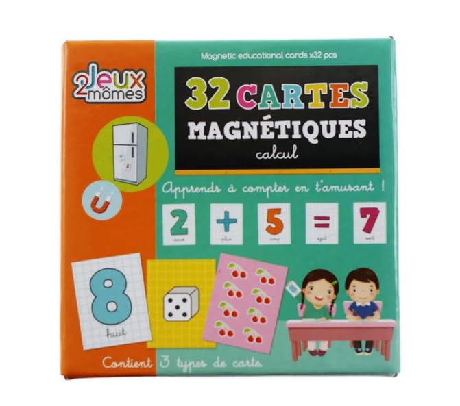 Gry 2 sztuki - 32 karty magnetyczne CALCUL - Naucz się liczyć bawiąc się +6 lat