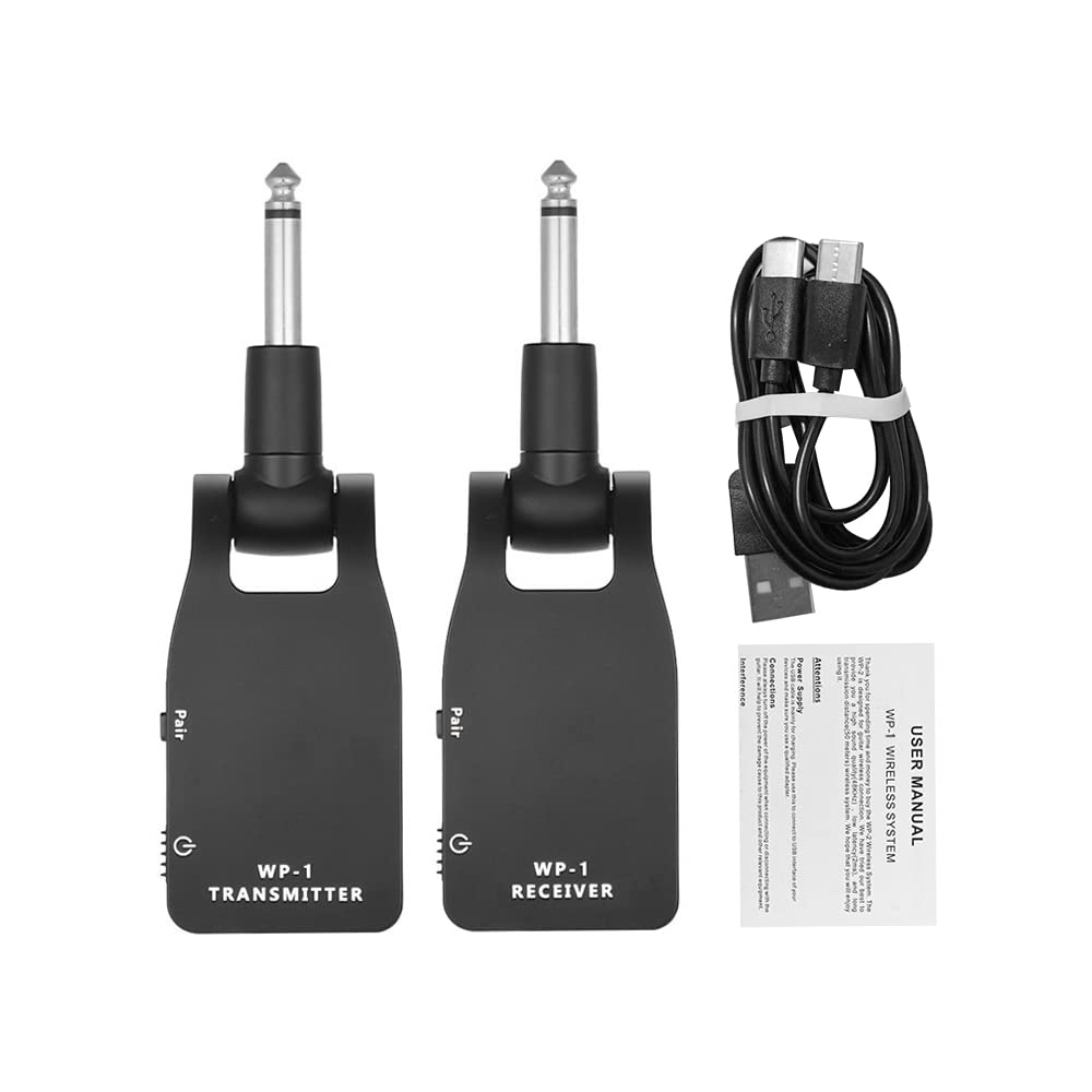 HUIOP Système sans Fil de Guitare Émetteur Récepteur Emetteur Récepteur sans Fil pour Guitare Transmetteur et Récepteur sans Fil Audio sans Fil pour Guitare,Émetteur et récepteur de système de Guitar