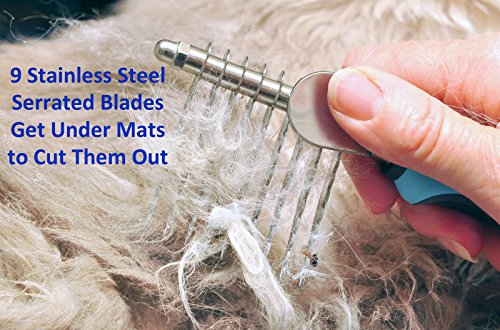 Vets Pride USA Dematting Comb for Dogs and Cats - Stainless Steel Tool for Tangles, Knots, and Matted Hair - Reversible… - Image 6