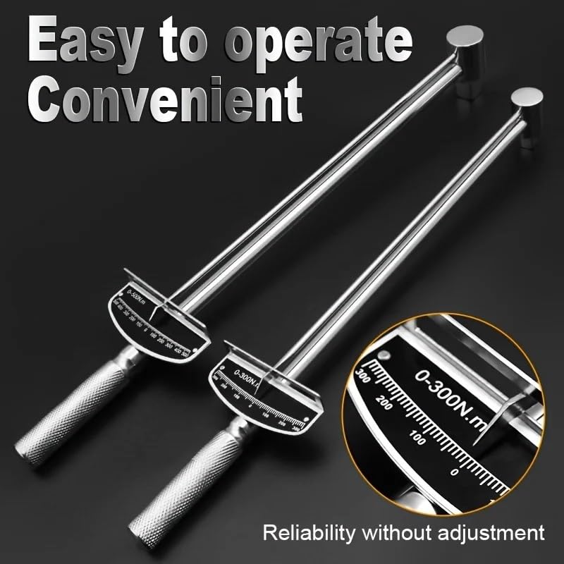 Telescopic Ratchet Klucz dynamometryczny z przezroczystą skalą metryczny calowy napęd do antypoślizgowego 300N/500N Klucze dynamometryczne(500NM 3-4)