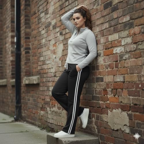 Image of Women's Top & Jogger Set | Stylish Co-Ord Set for Women |Top & High Waist Jogger Pants Set for Ladies | Stretchable Cotton Gym Wear, Activewear & Loungewear Tracksuit|women top jogger set