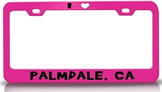 I Love Palmdale CA USA Canada Metal Car SUV Truck License Plate Frame Pn y12