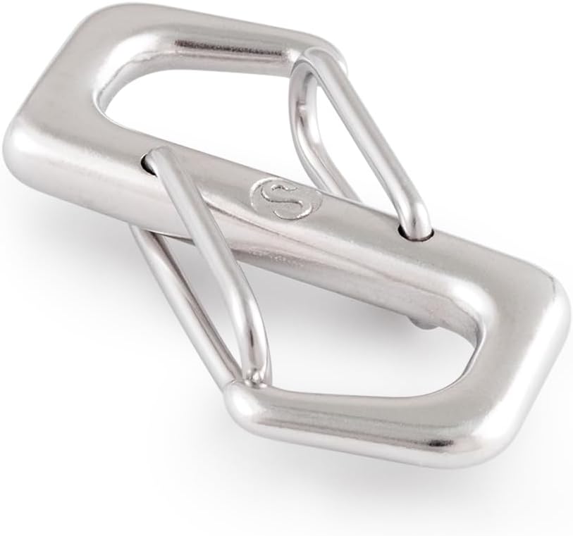 SHONAN S-Shaped Wire Gate Carabiner, 2-1/3" Double Sided S Keychain Clip Stainless Steel S Clips Dual Carabiners - Image 2