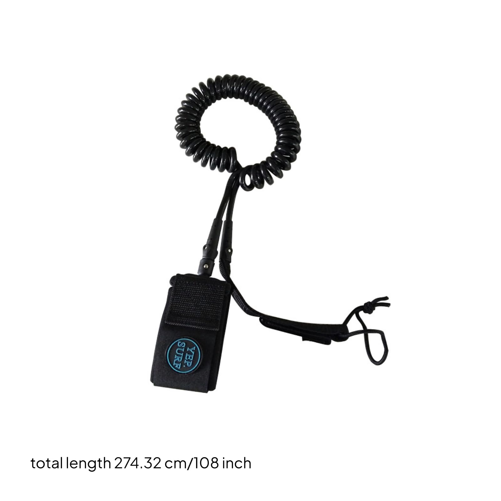 Surfboard Leash Surf Leash Leine Sicherheitsleine Fußschlaufe mit Gepolsterter Manschette Und Edelstahl Drehverbinder aus TPU für Surfen Boardsport Gewässer 9ft