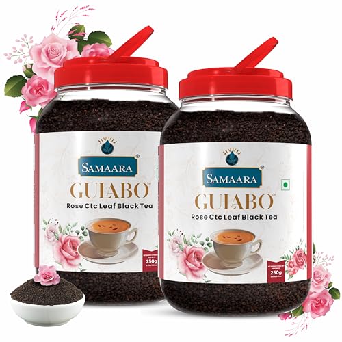 Samaara Gulabo Rose CTC Leaf Black Tea, 100% Natural & Authentic, Aromatic Flavour, 500g