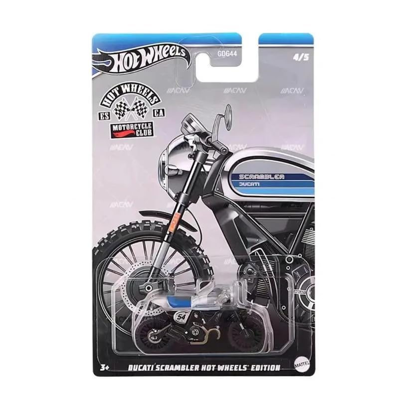 Hot Wheels Motorcycle Club 1:64 Ducati Scrambler Edition for 3 Years & Above (Black/Grey)