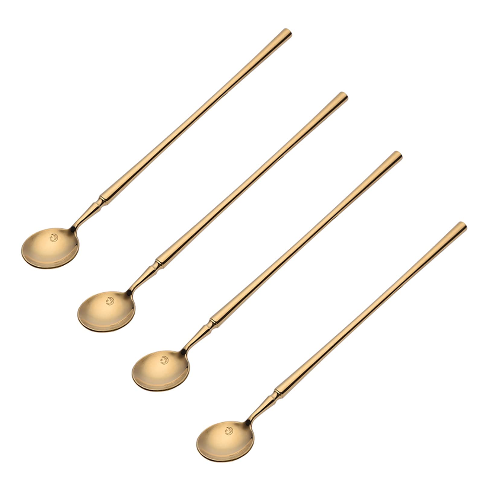 Cucchiai da zuppa in acciaio inox da dessert, cucchiaini da dessert, manico lungo, cucchiaio da dessert per la casa per il tè e il party (4 pezzi) cucchiaio da tavola (dimensioni : A)