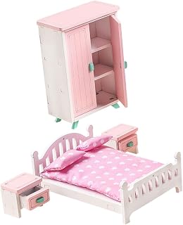 FOYTOKI 1 Conjunto Simulação Restaurante Mini Mesa De Cabeceira Acessórios Cosplay Mini Casa De Bonecas Móveis De Casa De Bonecas De Plástico Conjunto De Móveis De Casa De Bonecas De