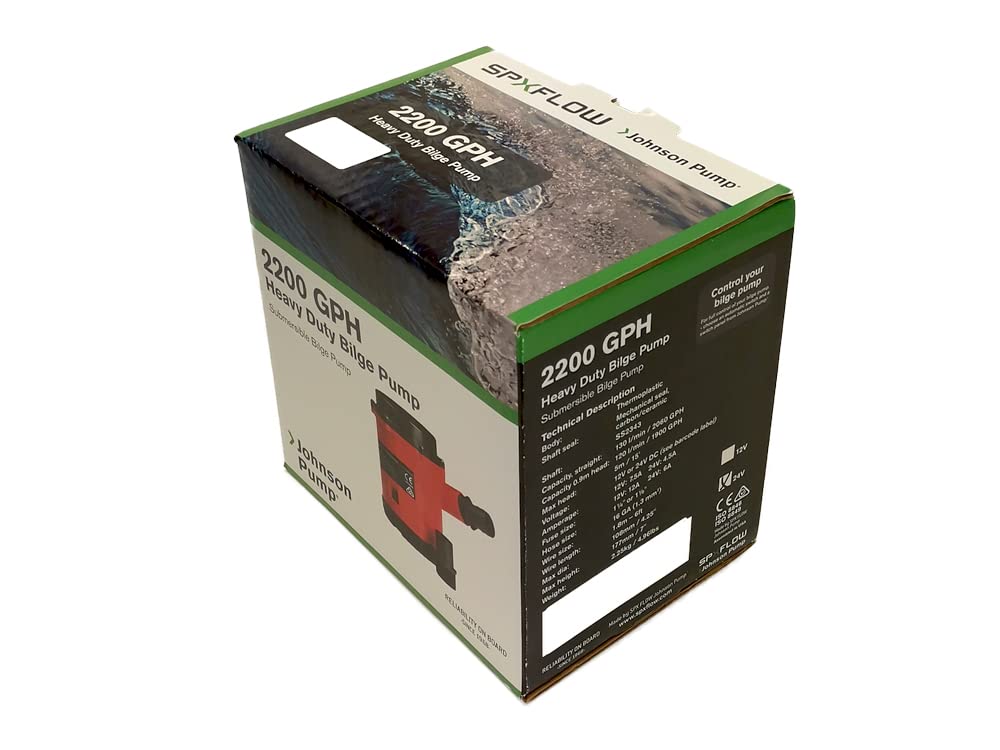 SCHWERLAST-BILGEPUMPE 2200 GPH 24V 120 L/min SPX FLOW L2200 Lenzpumpe 24V Johnson Pumpe 120 l/min Heavy Duty Bildge-Pumpe, Bootspumpe, Schiffspumpe, Yachtpumpe