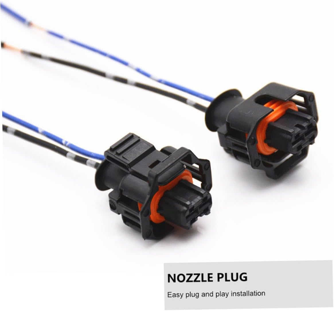 SOLUSTRE 4Pcs Fuel Injector Connector Plug Durable High Heat Resistant Adapter for Easy Plug and Play Installation Cars Ergonomic Design for Reliable Performance