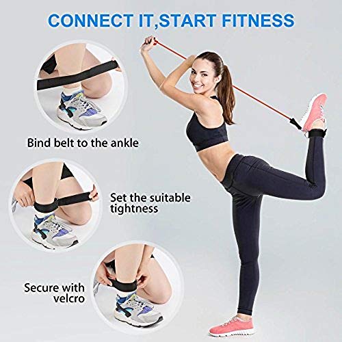 Mpow Resistance Bands Set, Resistance Bands with Handles (150LBS), 5 Stackable Exercise Bands with Door Anchor, Ankle Straps, Guide Book, Heavy Resistance Tube Bands, Portable Tube Band - Thumbnail 5