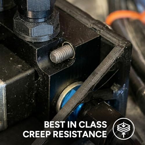 Image of Polymaker ABS Max 3D Printer Filament 1.75mm, Black 1kg Engineering Grade ABS with High Heat Resistance and Enhanced Creep Resistance for Heated Chamber Printers