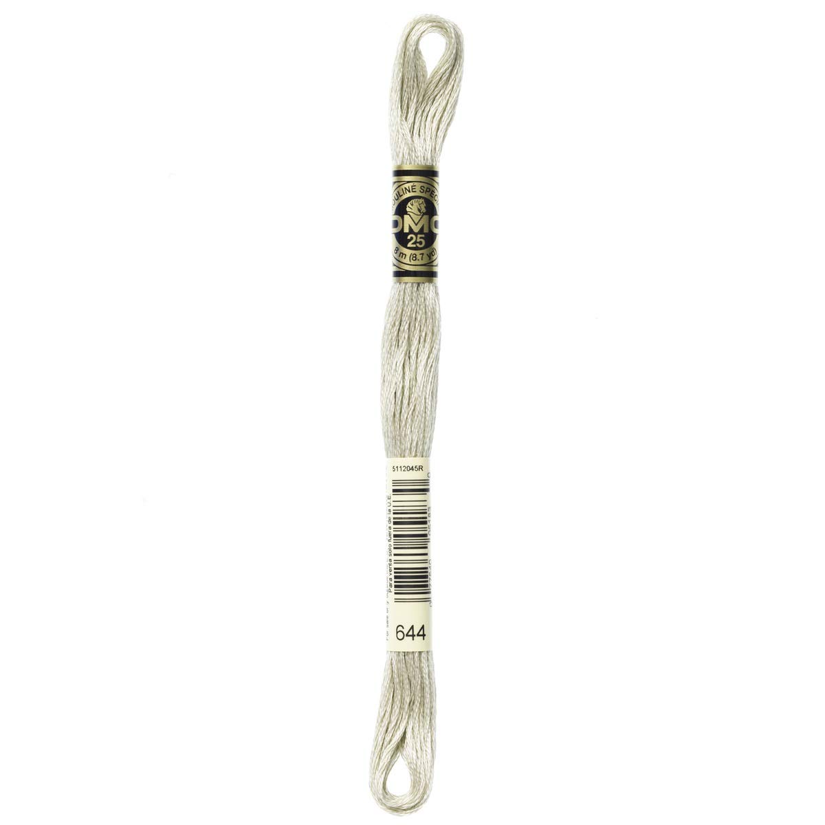 DMC Embroidery Floss Mouline Stranded Cotton Thread for Hand Embroidery and Sewing - Colour No: 644-12 x 8m Skeins