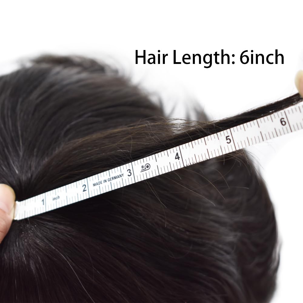 Mens Hair System Human Hair Fine Welded Lace Mens Toupee Hair Pieces For Men Toupee For Men Hair Replacement System For Men8x10 80% light density1B# OFF BLACK