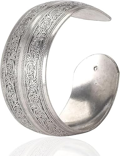Luhaomisky 1Pc Silver Tibeten Silver Carved Spiral Flower Connecting Branches