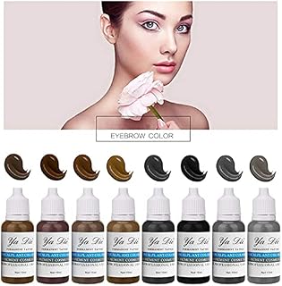 8 Bottles 1/2 oz. Profession Makeup tattoo Micro Pigment Tattoo Ink Eyebrow Eyeliner Lip Body Tattoo Art Beauty Tools Tattoo Makeup Ink Set