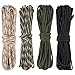 Hund und günstig Kaufen-4 Stück Paracord 4mm Nylon Schnüre 10m mit 7 Kern Strängen Multifarben Seil für Survival, Outdoor, Armband, Hundeleine, Gesamtlänge 40m, Bruchlast 250kg