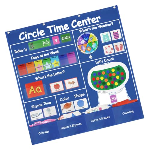 Juego de tabla de bolsillo escolar con calendario y tarjetas de letras para pared