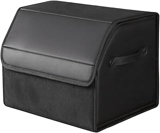 Organizadores de coche y almacenamiento para SUV, organizador de maletero para sedán, caja elegante plegable de cuero con tapa, contenedores de carga plegables, contenedores de accesorios de