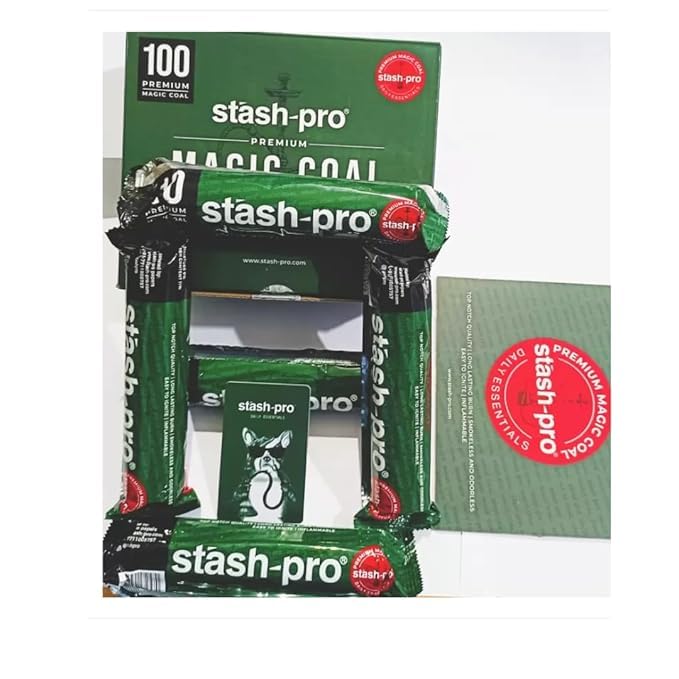 Image of Stash-Pro Magic Coal 35mm | Premium Coconut Charcoal Tablets | Fast Ignite, Long Lasting Burn 45-60 Minutes (5)