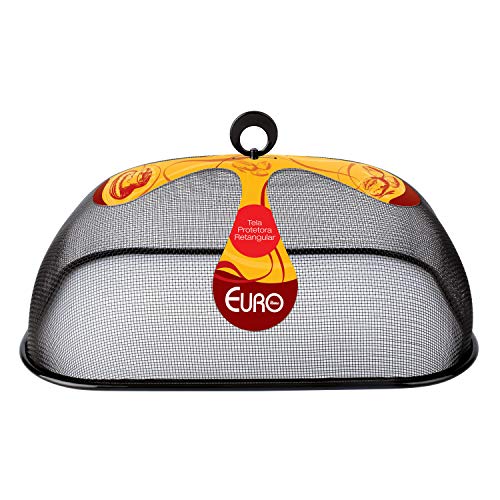 Tela Protetora 37 Cm Retangular Preto, UTS3857, Euro Home