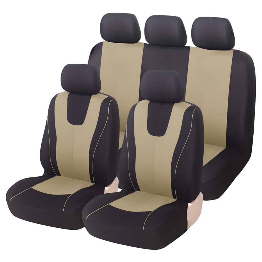 Housses de siège pour Dacia Spring 2012-2025 en tissu lin beige