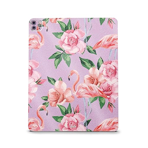 Image of MightySkins Carbon Fiber Skin Compatible with Apple iPad Pro 12.9 inch M2 6th Gen (2022) Full Wrap Kit - Flamingo Rose | Protective, Durable Textured Carbon Fiber Finish | Easy to Apply | Made in The USA