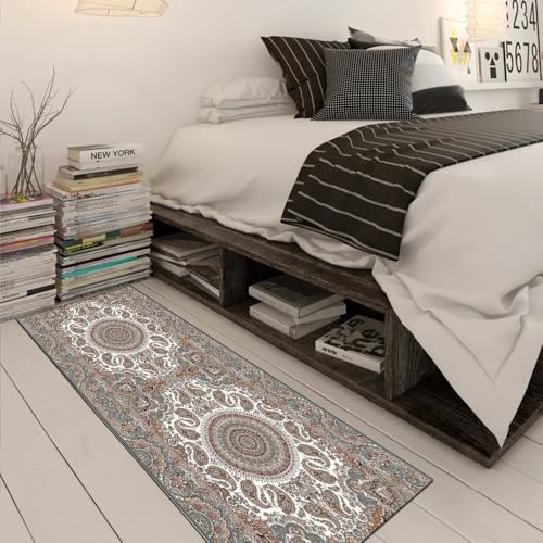 Alfombra larga pasillo gris 70x120 cm lavable para dormitorio hogar 3